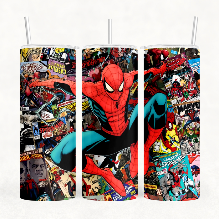 Spiderman Comic Book Coffee Tumbler