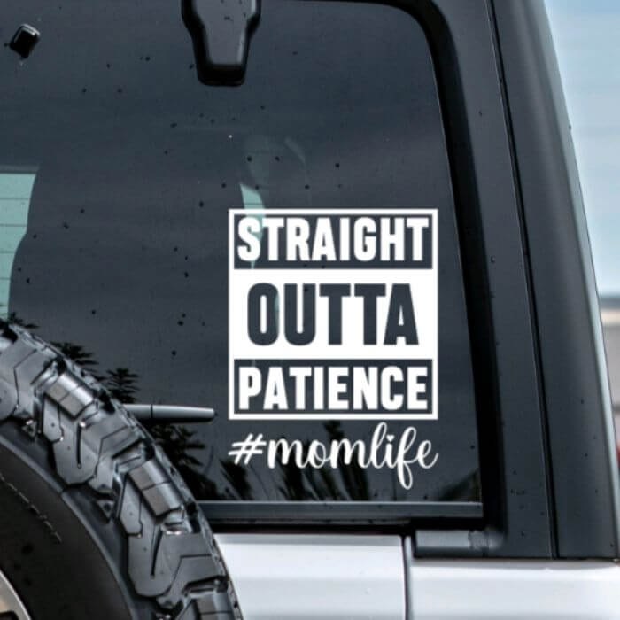 Straight out of Patience Car Decal Vinyl Chaos Design Co.