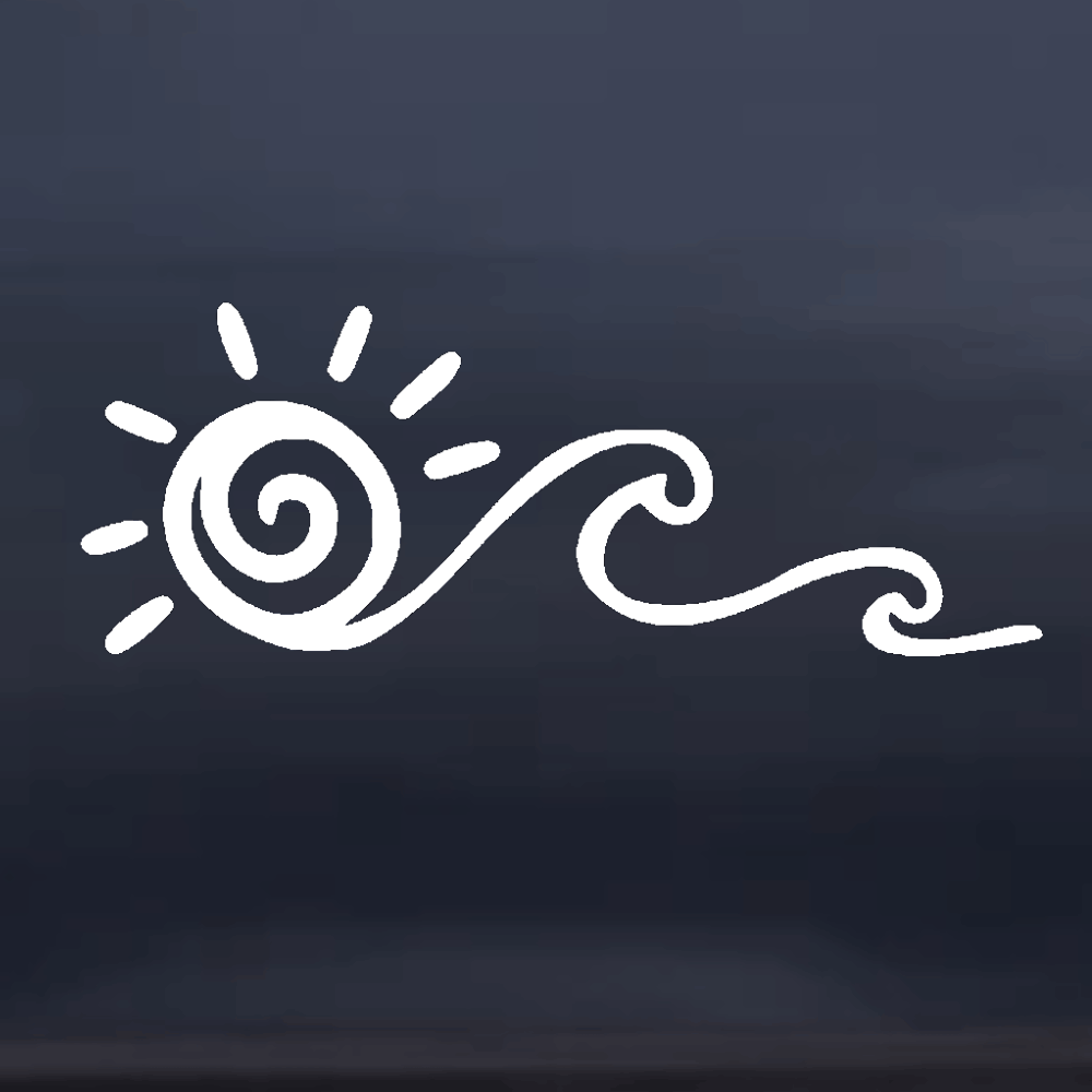 Sun and Ocean Vinyl Decal
