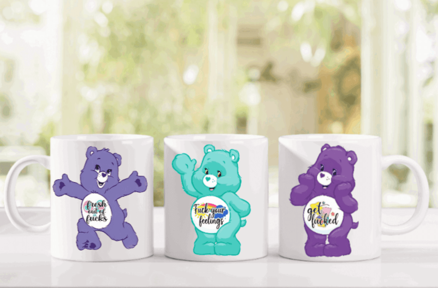 Swear Bear Custom | 15oz Ceramic Coffee Cup Vinyl Chaos Design Co.