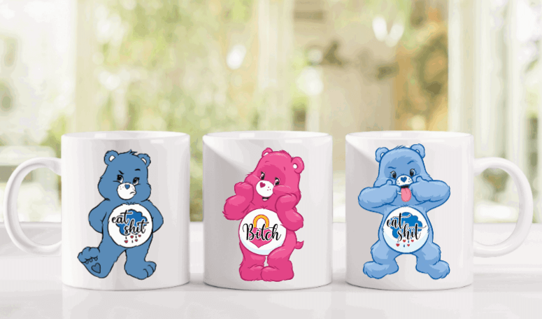 Swear Bear Custom | 15oz Ceramic Coffee Cup Vinyl Chaos Design Co.