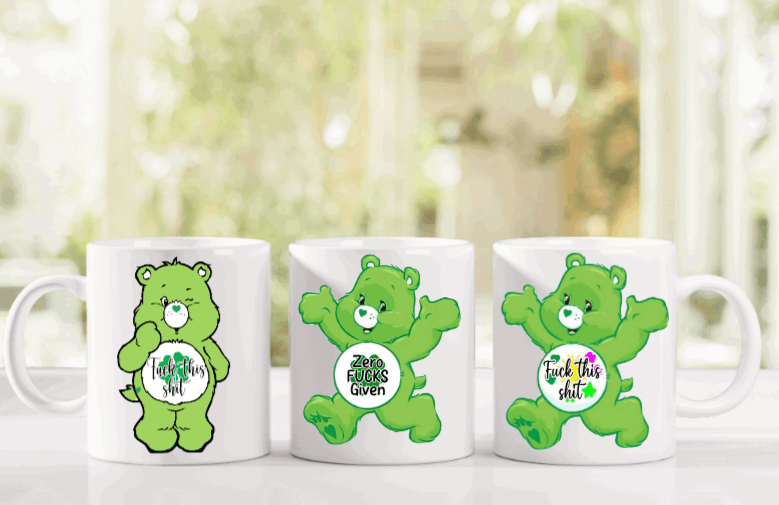 Swear Bear Custom | 15oz Ceramic Coffee Cup Vinyl Chaos Design Co.