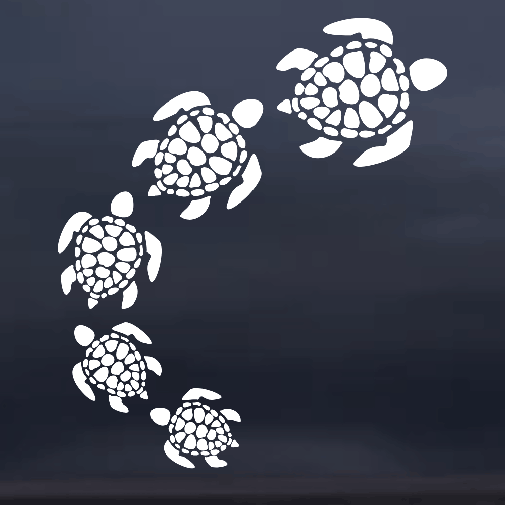Swimming Turtles Vinyl Decal