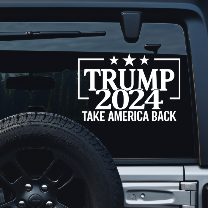 Trump 2024 Take America Back Car Decal - Trump Window Sticker – Vinyl ...