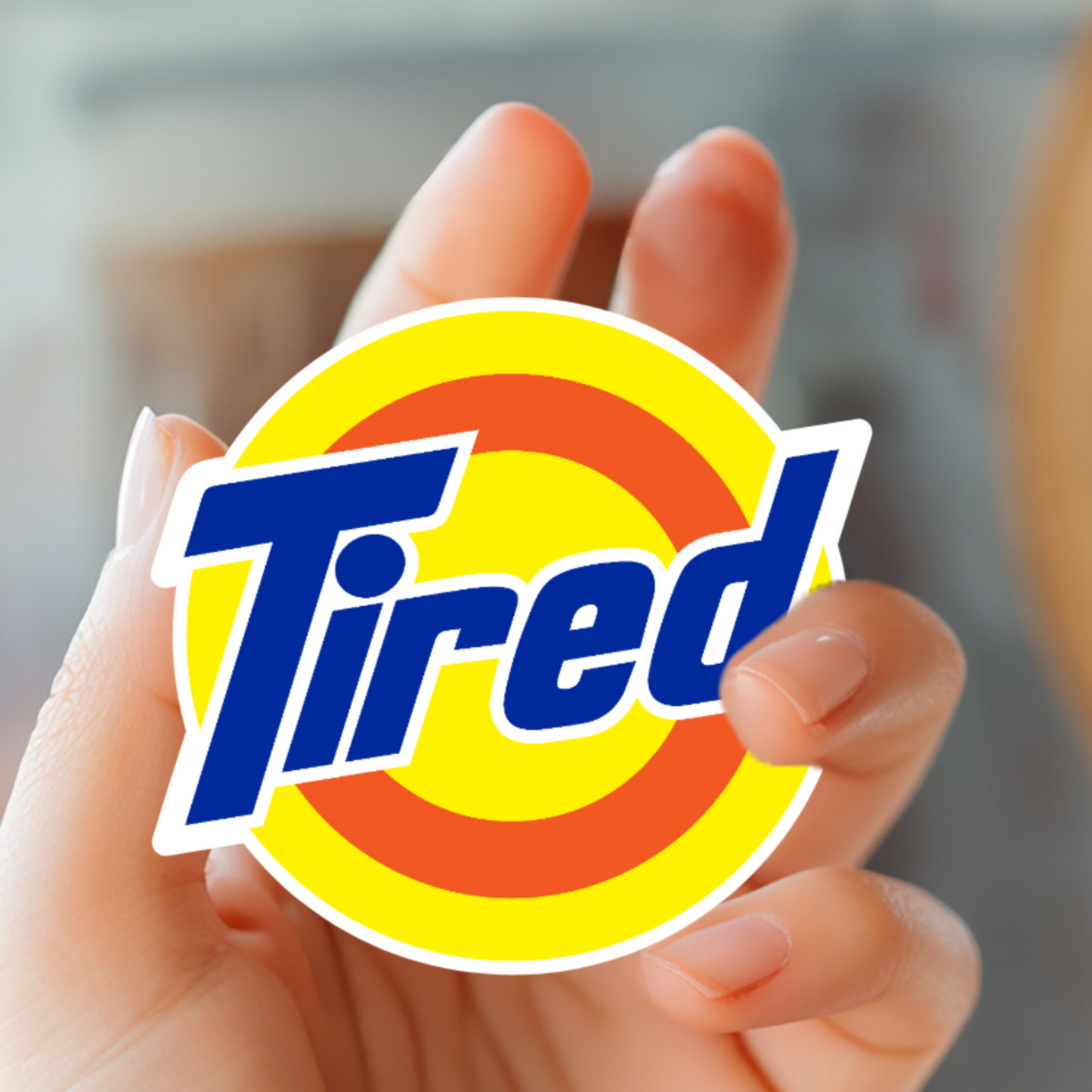 Tired Sticker - Hard Hat Stickers