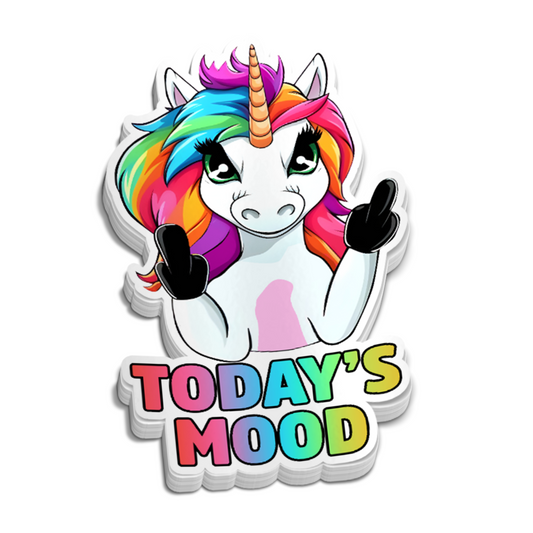 Today's Mood Unicorn Sticker