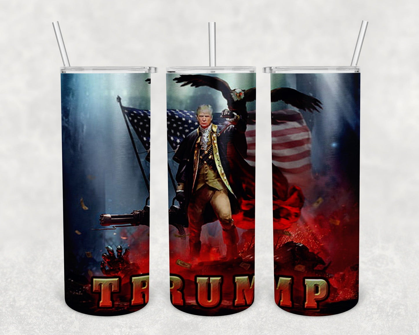 Trump 2024 20oz Skinny | Custom Tumbler Vinyl Chaos Design Co.