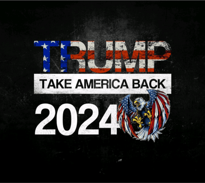 Trump 2024 Black 20oz Skinny | Custom Tumbler Vinyl Chaos Design Co.