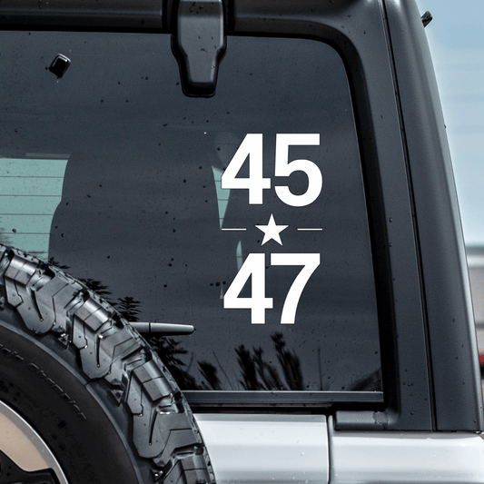 Trump 45/47 Car Decal - Custom Vinyl Car Window Decal