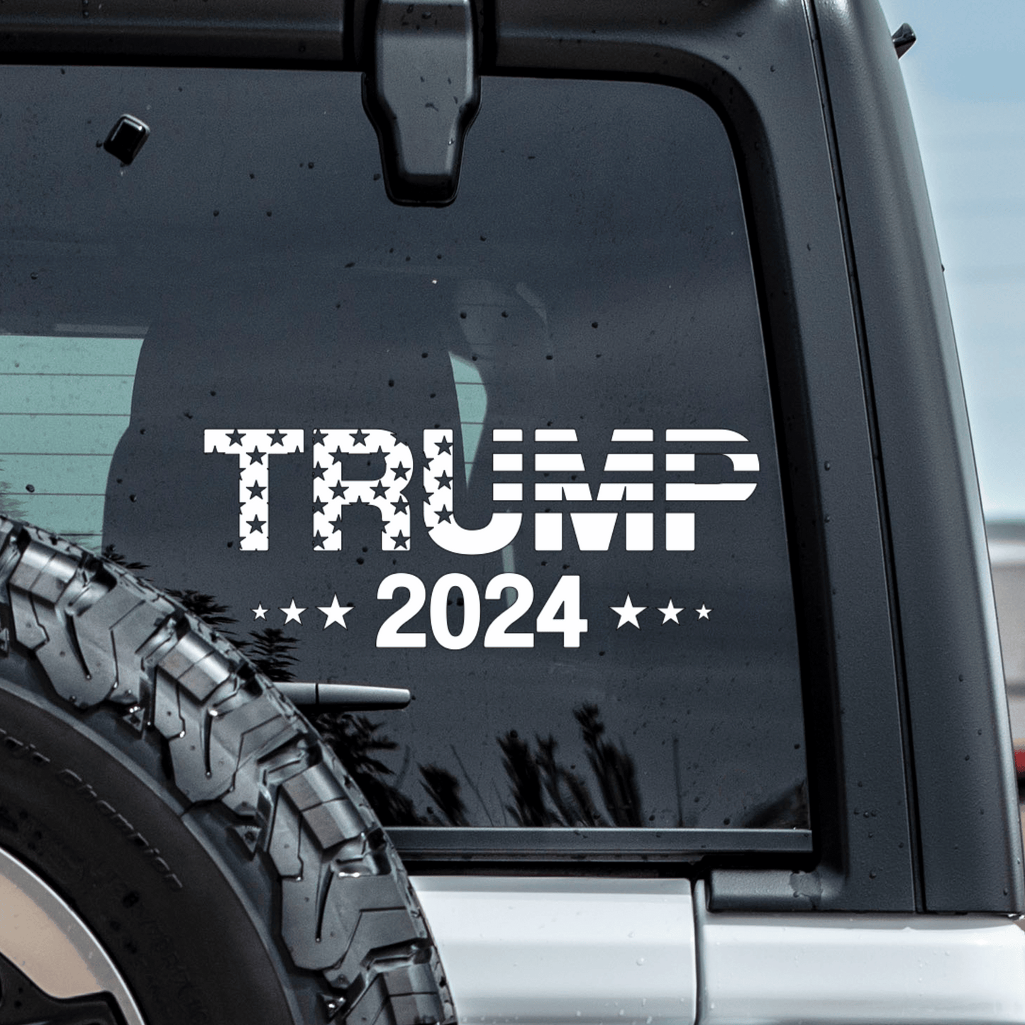 Trump 2024 Stars & Stripes Window Decal - Car Decal