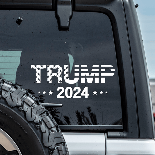 Trump 2024 Stars & Stripes Window Decal - Car Decal