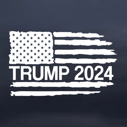 Trump Distressed Flag Vinyl Decal