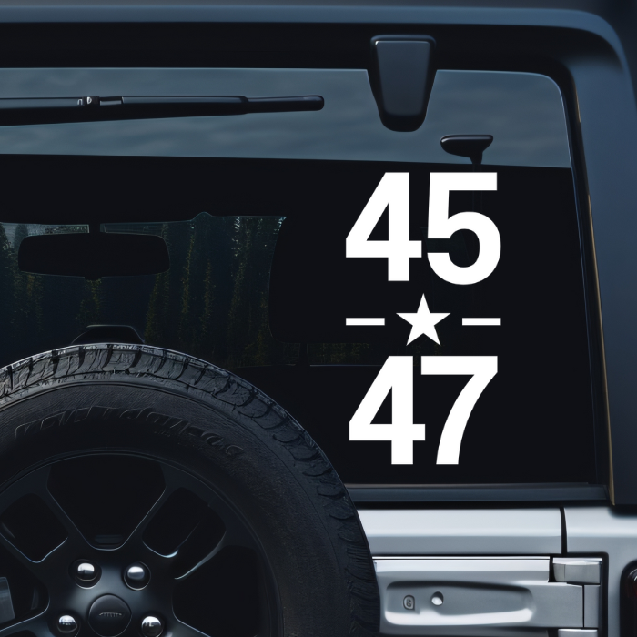 Trump 45/47 Window Decal - Custom Vinyl Car Window Decal – Vinyl Chaos ...