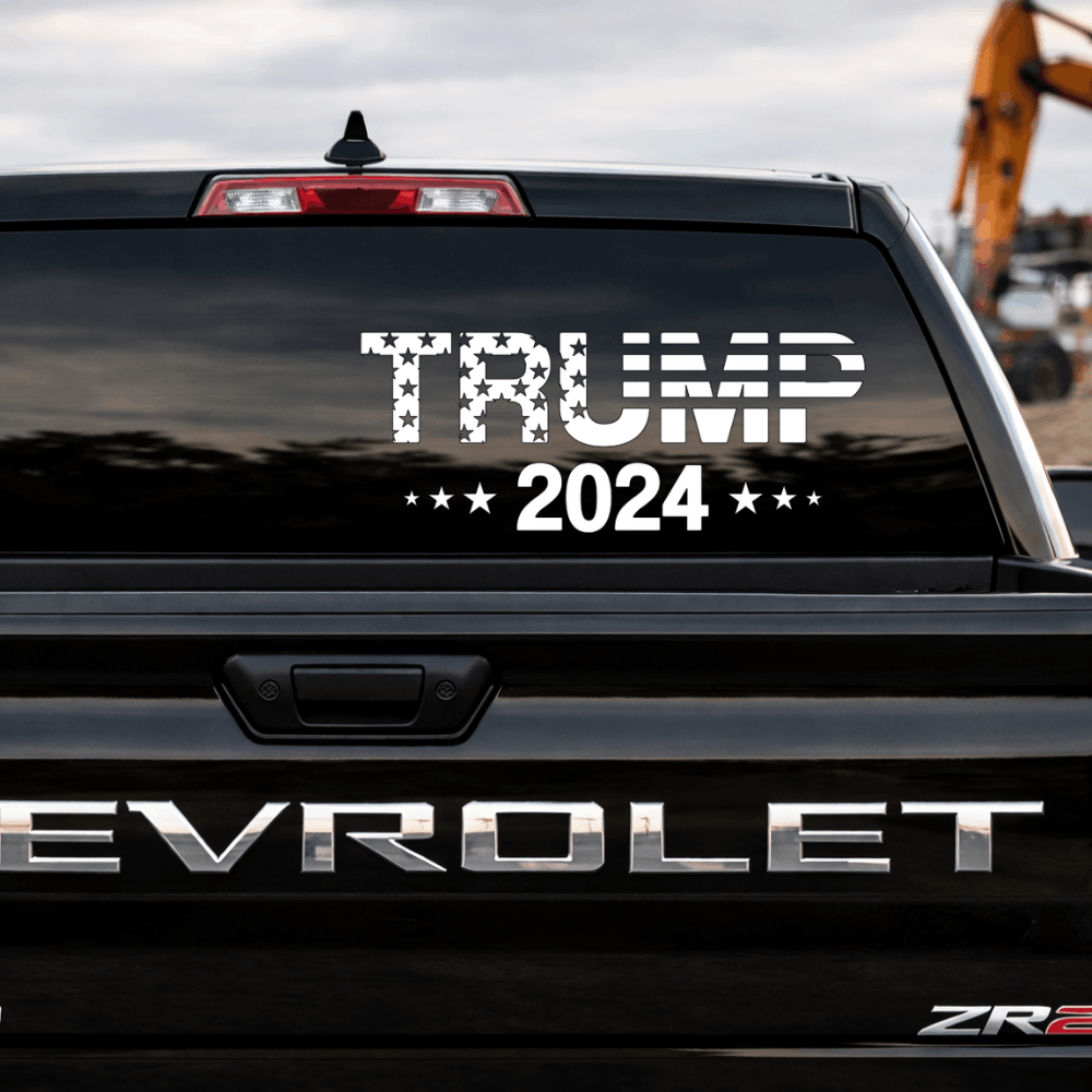Trump Stars and Stripes Truck Decal