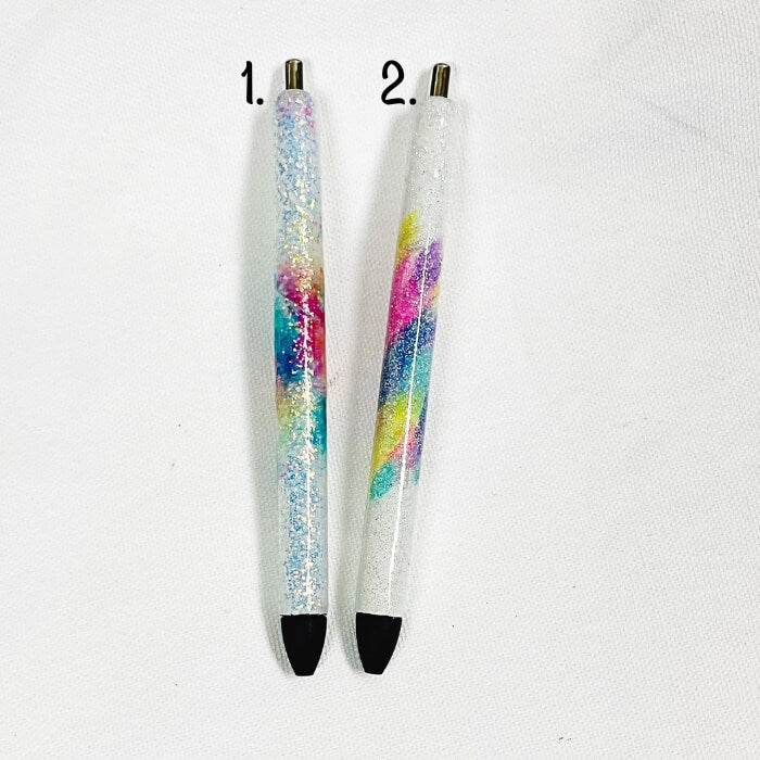 Unicorn Rainbow Burst Glitter Pens | Epoxy Pens Vinyl Chaos Design Co.