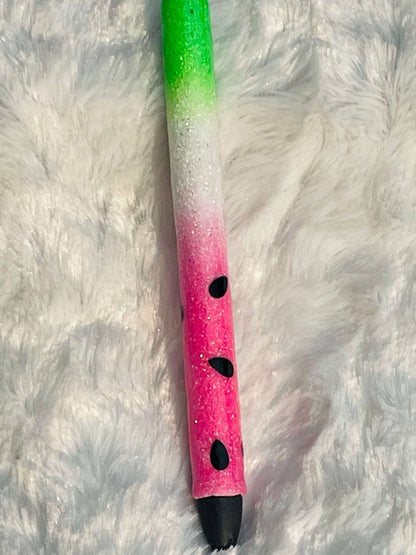 Watermelon Glitter Pen | Epoxy Pens Vinyl Chaos Design Co.