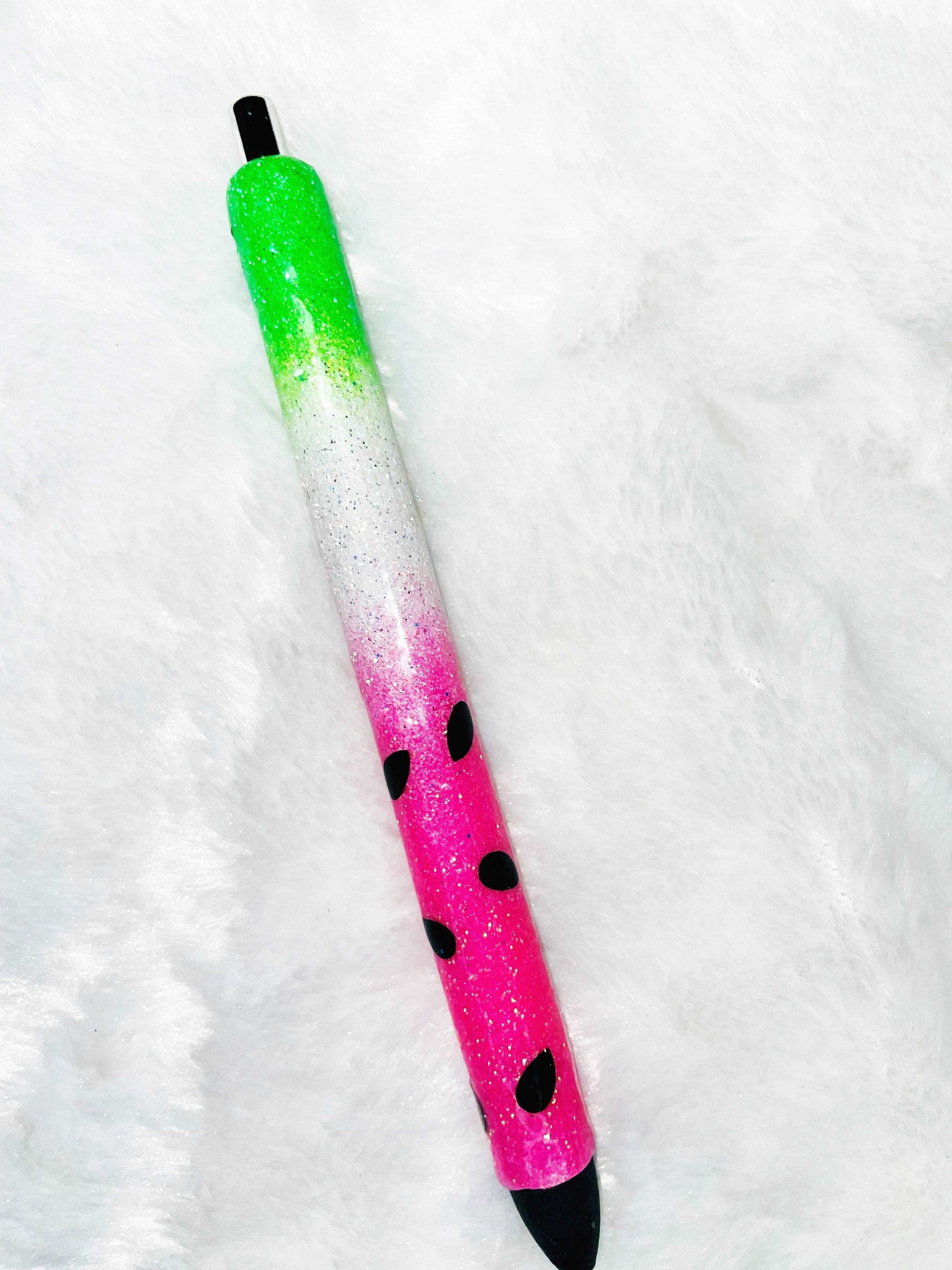 Watermelon Glitter Pen - Personalized Pens – Vinyl Chaos Design Co.