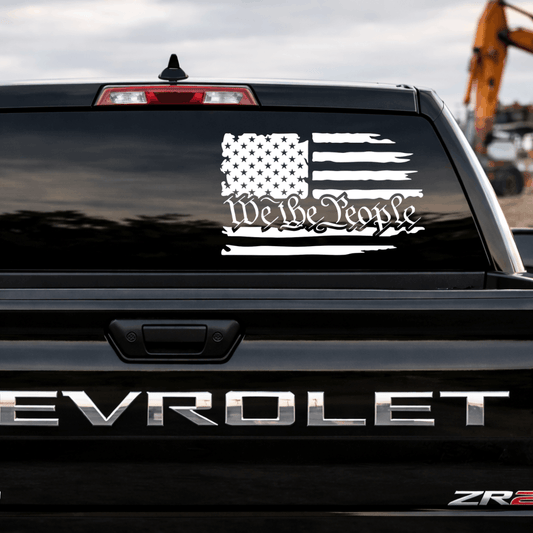 We the People Flag Truck Decal