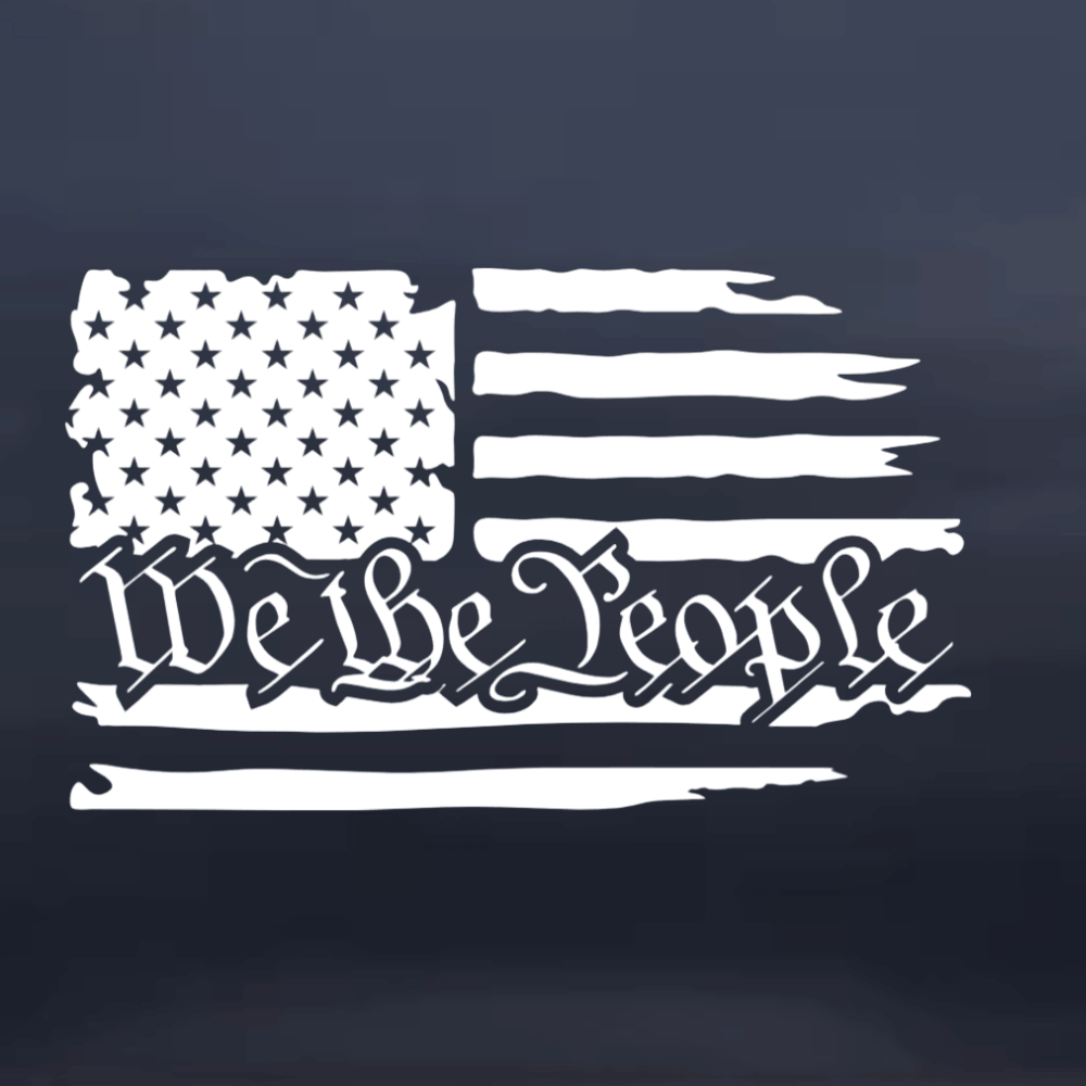 We the People Flag Vinyl Decal