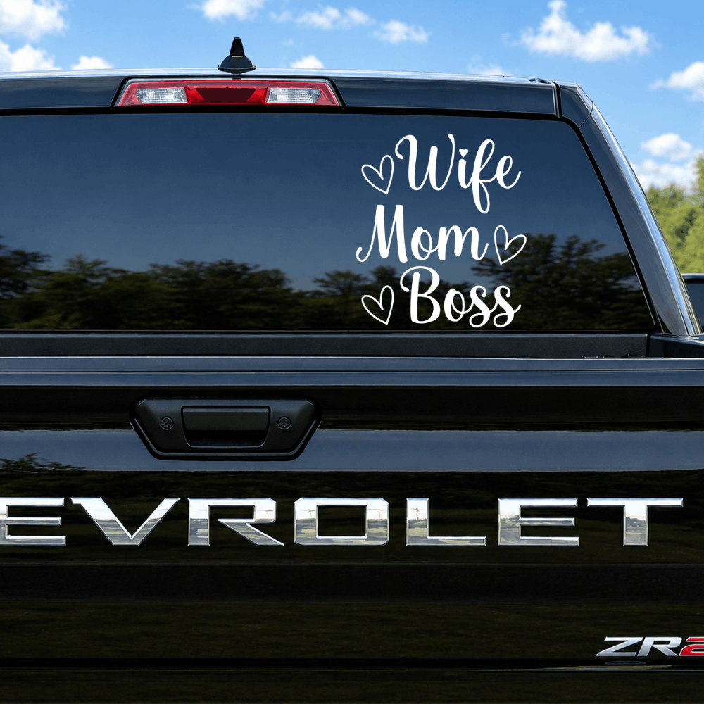 Mom Wife Boss Car Decal Sticker