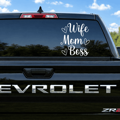 Mom Wife Boss Car Decal Sticker