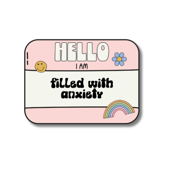 Filled with Anxiety Funny Mental Health Sticker