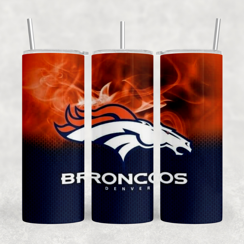 Denver Broncos Tumbler - Sports Tumbler - Custom Sublimated Tumblers