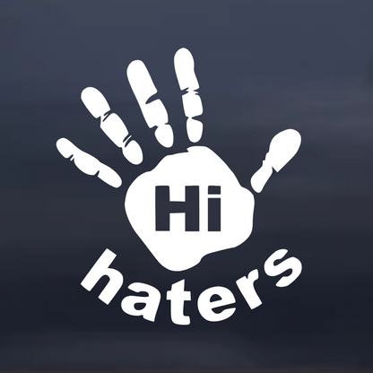 Hi Haters Funny Decal