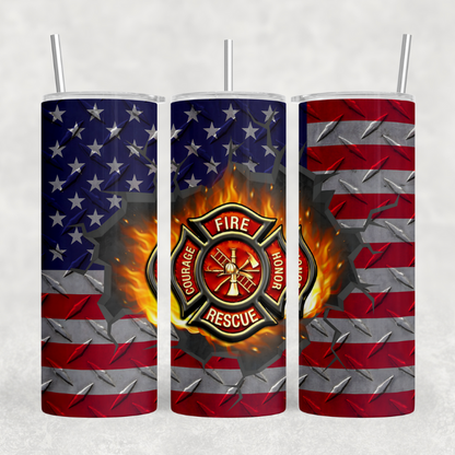 Fire Rescue Logo Tumbler