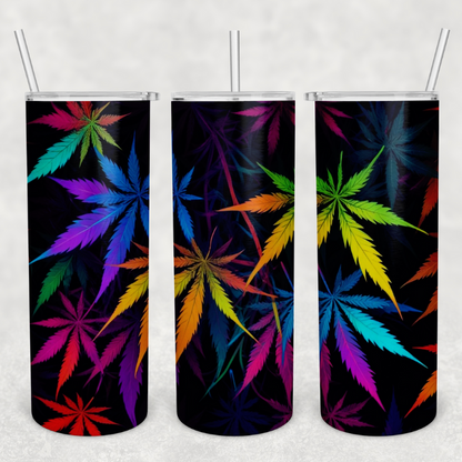 cannabis leaf tumbler